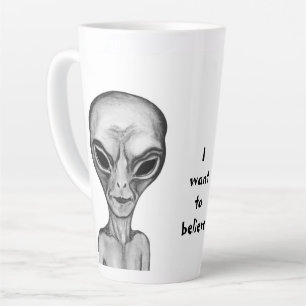 Caneca De Café Latte Cinza, quero acreditar
