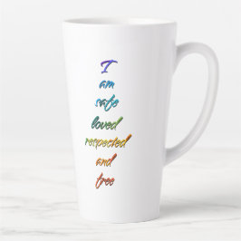Caneca De Café Latte Círculo da Alma Arco-íris