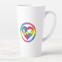 Caneca De Café Latte Círculo da Alma Arco-íris