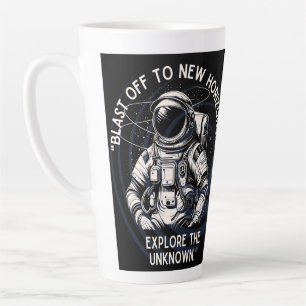 CANECA DE CAFÉ LATTE CITAÇÃO DE ASTRONAUTA, DECOLAGEM PARA NOVO HORIZON