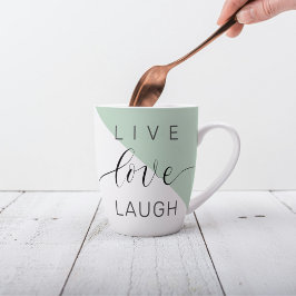 Caneca De Café Latte Citação de Mensagens de Motivação Positiva do Live