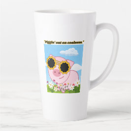 Caneca De Café Latte citação de porco - porquinho fora do frio