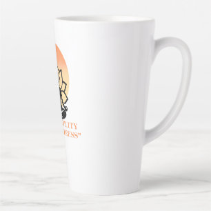 Caneca De Café Latte Citação de Yoga Inspira Paz e Expulsa o Estresse