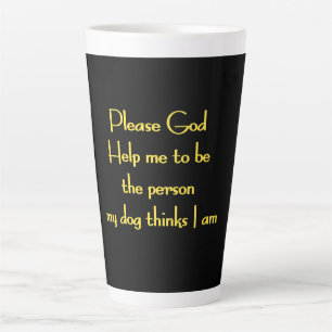 Caneca De Café Latte Citação Divertida Inspirada na Devoção de um Cão