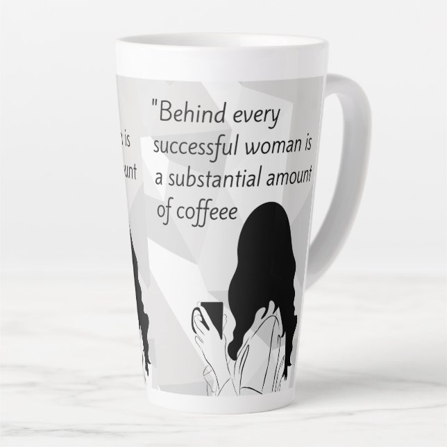 Caneca De Café Latte citação do café (Ângulo direito)
