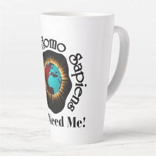 Caneca De Café Latte Citação do Dia da Terra para Homo Sapiens
