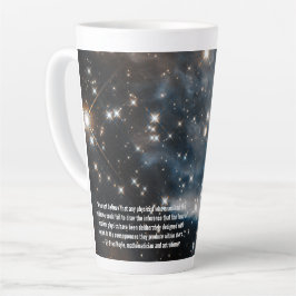 Caneca De Café Latte Citação e Constelação de Foto Latte Mug