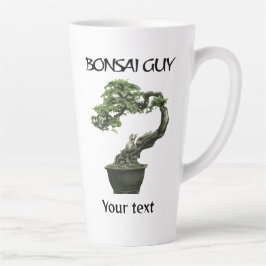 Caneca De Café Latte Citação engraçada do cara do bonsai para amantes d
