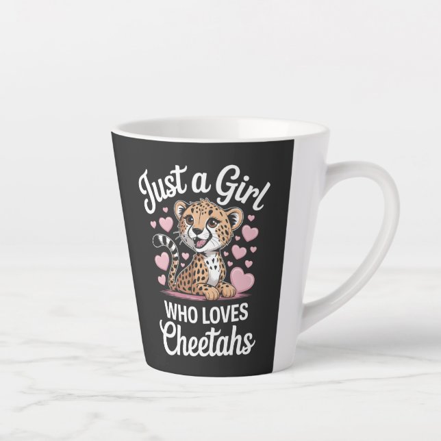 Caneca De Café Latte Citação engraçada do guepardo  (Direita)