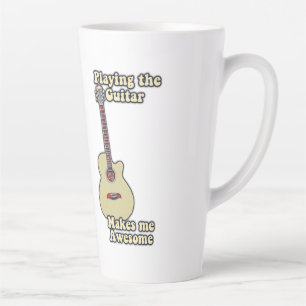Caneca De Café Latte citação motivacional de guitarra para amantes de g