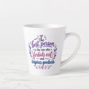 Caneca De Café Latte Citação Motivacional Inspiradora Roxo Café Azul Tu