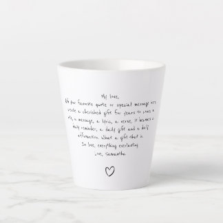 Caneca De Café Latte Citação Personalizada Escrita à Mão Café Chá