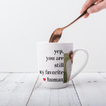 Caneca De Café Latte Citação Romântica de Foto do Casal de Colagem Mode<br><div class="desc">Citação Romântica de Foto do Casal de Colagem Moderna</div>