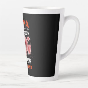 Caneca De Café Latte Citações do Avô Papai e Neto