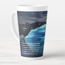 Caneca De Café Latte Citando Cientista e Imagem Natural de Iceberg