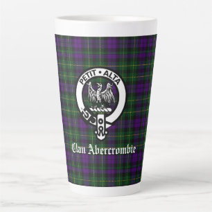 Caneca De Café Latte Clan Abercrombie Tartan & Crest 