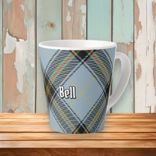 Caneca De Café Latte Clan Bell Tartan
