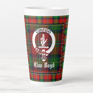 Caneca De Café Latte Clan Boyd Crest Crachá & Tartan