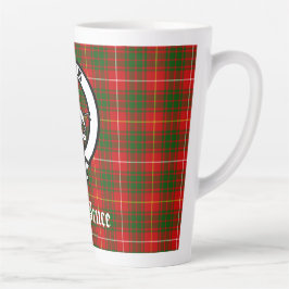 Caneca De Café Latte Clan Bruce Crest Crachá e Tartan