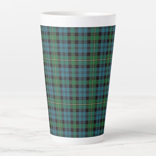 Caneca De Café Latte Clan Campbell do Loudoun Scottish Tartan (Frente)