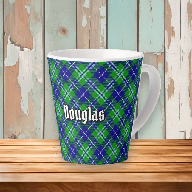 Caneca De Café Latte Clan Douglas Tartan (Criador carregado)