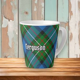 Caneca De Café Latte Clan Ferguson Tartan Latte Mug
