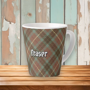 Caneca De Café Latte Clan Fraser caçando Tartan Latte Mug