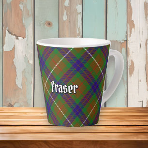Caneca De Café Latte Clan Fraser caçando Tartan Latte Mug
