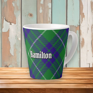 Caneca De Café Latte Clan Hamilton caçando Tartan Latte Mug