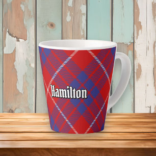 Caneca De Café Latte Clan Hamilton Red Tartan Latte Mug