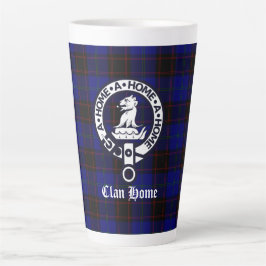 Caneca De Café Latte Clan Home Crest Crachá e Tartan