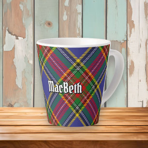 Caneca De Café Latte Clan MacBeth Tartan Latte Mug