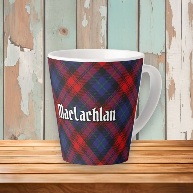 Caneca De Café Latte Clan MacLachlan Tartan (Criador carregado)