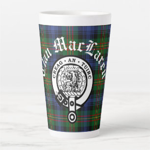 Caneca De Café Latte Clan MacLaren Crest Crachá e Tartan