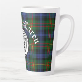 Caneca De Café Latte Clan MacLaren Crest Crachá e Tartan