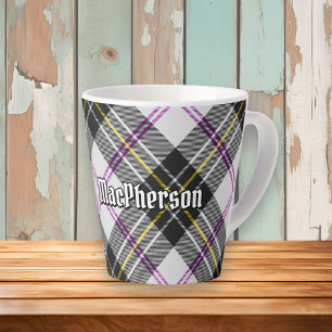 Caneca De Café Latte Clan MacPherson Dress Tartan Latte Mug