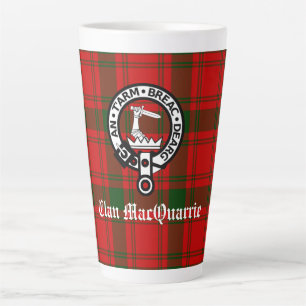 Caneca De Café Latte Clan MacQuarrie Tartan e Crest