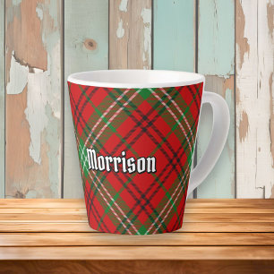 Caneca De Café Latte Clan Morrison Red Tartan Latte Mug