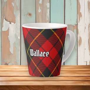Caneca De Café Latte Clan Wallace Tartan Latte Mug