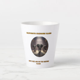 Caneca De Café Latte Classe de dança de elefantes