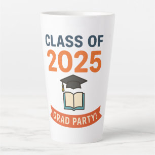 Caneca De Café Latte Classe de Festas de formatura 2025