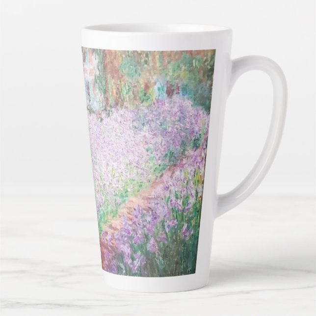 Caneca De Café Latte Claude Monet's Garden at Giverny Latte Mug (Direita)
