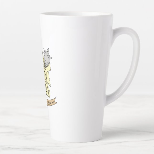 Caneca De Café Latte Cleric Dice Design (Direita)