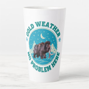 Caneca De Café Latte Clima frio, nenhum problema aqui! Mamute Lanoso Di