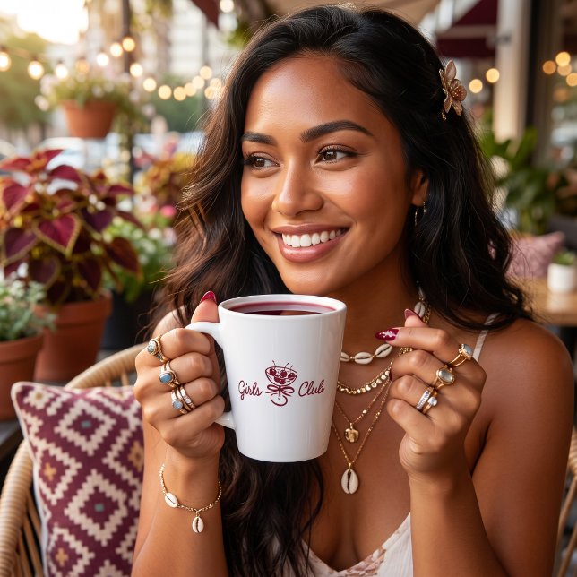 Caneca De Café Latte Clube das Meninas (Criador carregado)