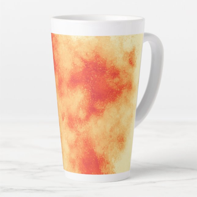 Caneca De Café Latte cluster de estrelas vermelhas (Ângulo direito)