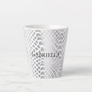 Caneca De Café Latte Cobra de prata