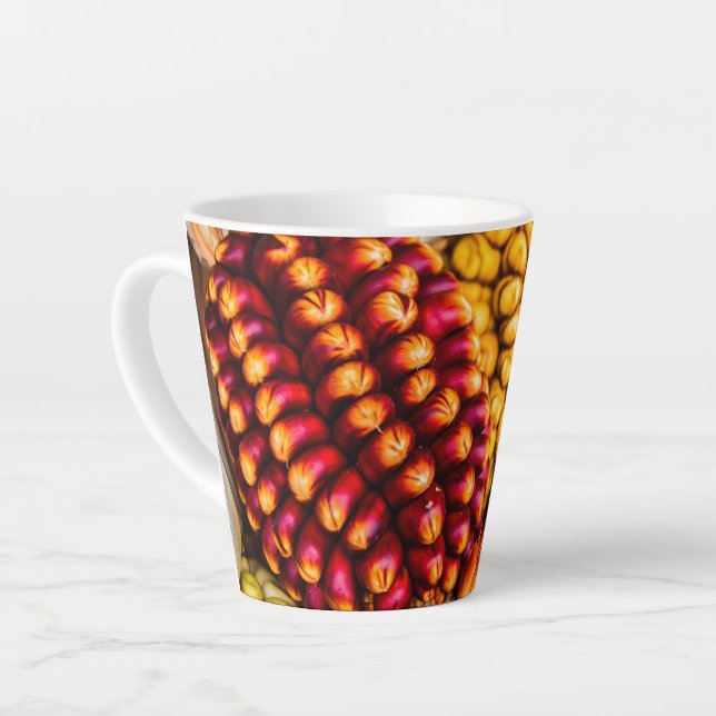 Caneca De Café Latte Cobs de milho (Ângulo esquerdo)