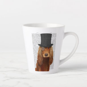 Caneca De Café Latte Cocker Spaniel, Formal Hound e Hat