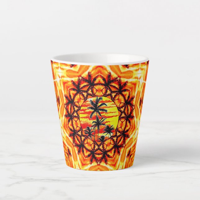 Caneca De Café Latte Coco Palm Star (Frente)